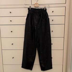 Wilfred Black Faux Leather Pants